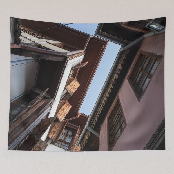 Item preview, Warm Wood and Angles - Renaissance Houses in Old Town Plovdiv designed and sold by Georgia Mizuleva.