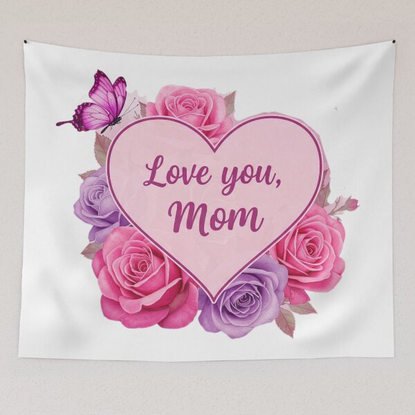 Item preview, Love You Mom Floral Heart Design designed and sold by InsightA.