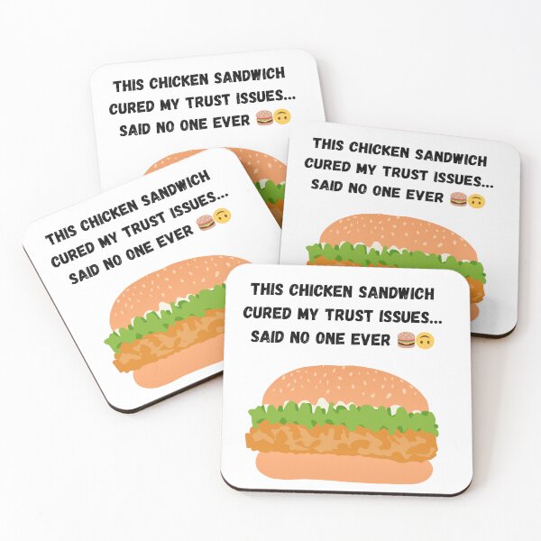 Item preview, McChicken Trust Issues: Sarcastic Fast Food Meme T-Shirts, Stickers & Posters designed and sold by Moh-nd-Eg.