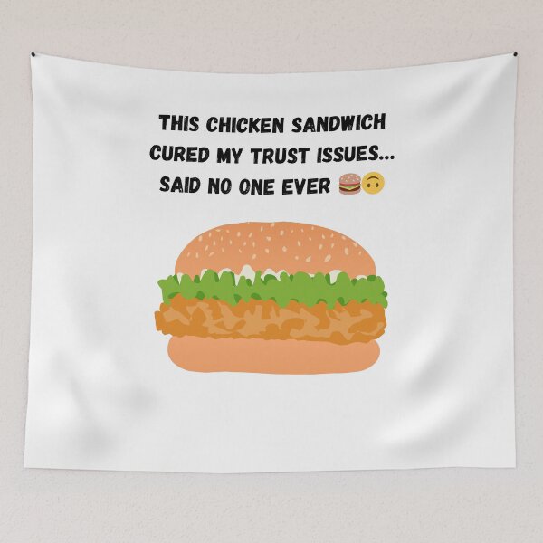 Item preview, McChicken Trust Issues: Sarcastic Fast Food Meme T-Shirts, Stickers & Posters designed and sold by Moh-nd-Eg.