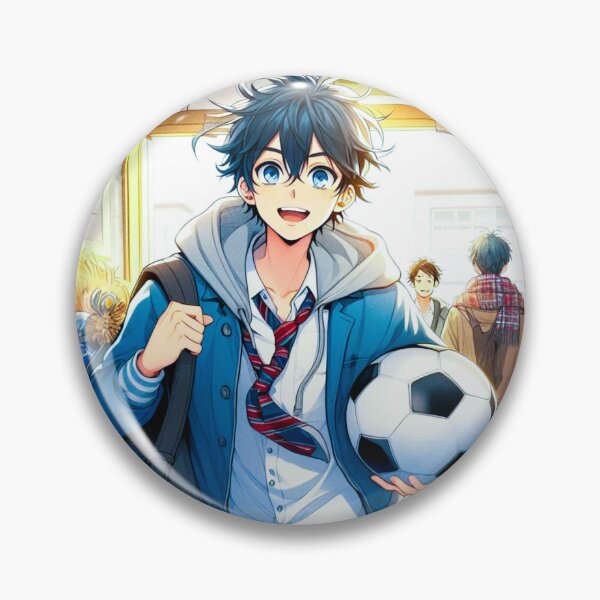 Item preview, anime style Football-loving student boy designed and sold by Dogandesighn.