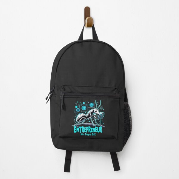 Vista previa del artículo con la obra «No hay días libres para el emprendedor hormiga», diseñado y vendido por FoxyJags.