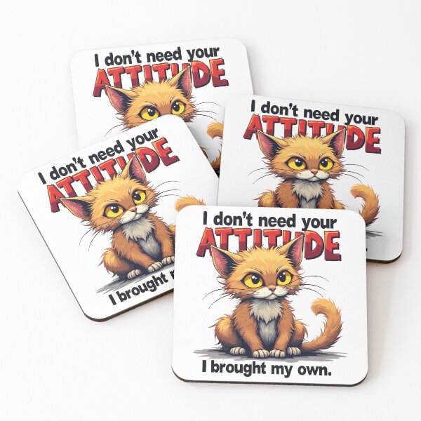 Item preview, Sassy Attitude Cat Funny Quote designed and sold by Quirky Shirts.