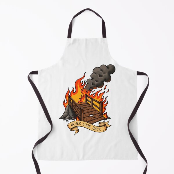 Item preview, "Never look back" - Burning bridge designed and sold by Tattee.