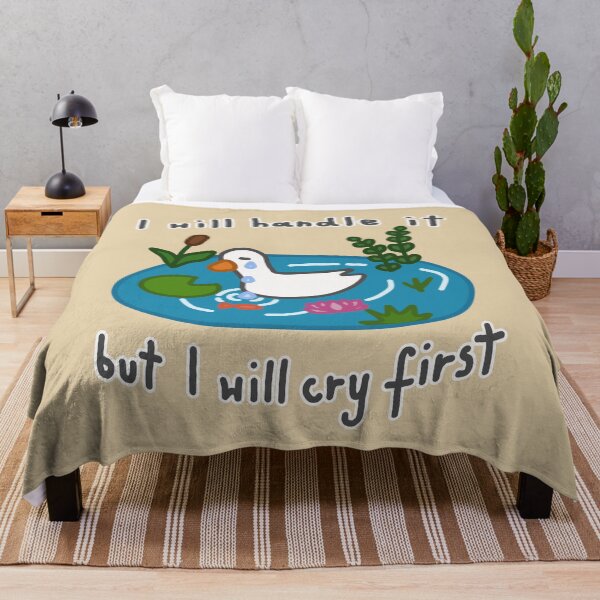 Item preview, Emotional Crying Goose Or Duck in the Pond– I will Handle It, But I will Cry First designed and sold by simple-goose.