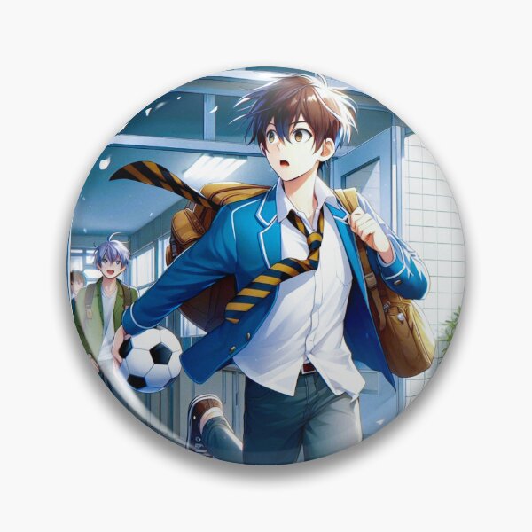 Item preview, anime style football lovers boy designed and sold by Dogandesighn.