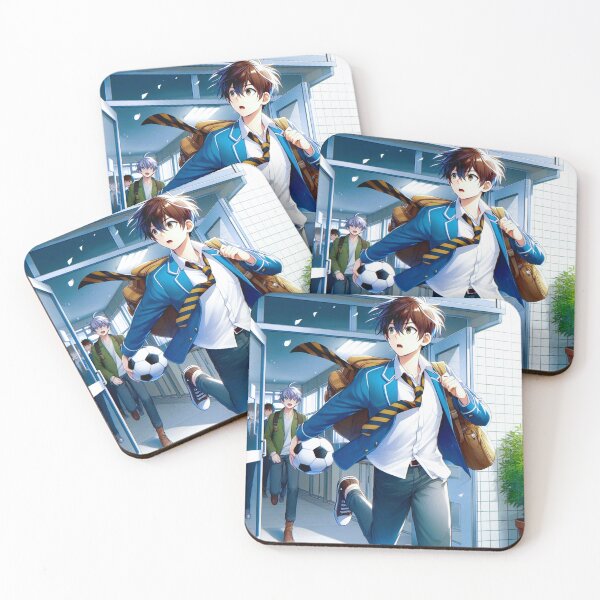 Item preview, anime style football lovers boy designed and sold by Dogandesighn.
