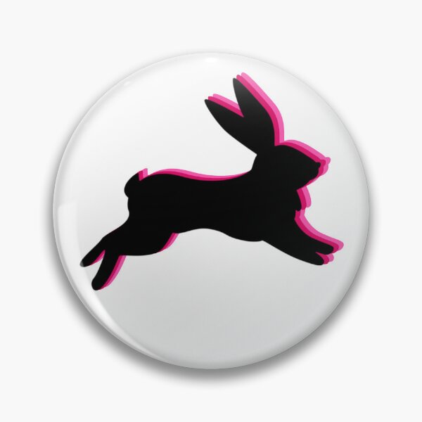 Item preview, Pink bunny 3D symbol, jumping bunny designed and sold by Szkicerka.
