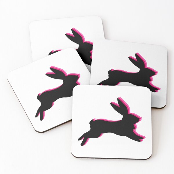 Item preview, Pink bunny 3D symbol, jumping bunny designed and sold by Szkicerka.