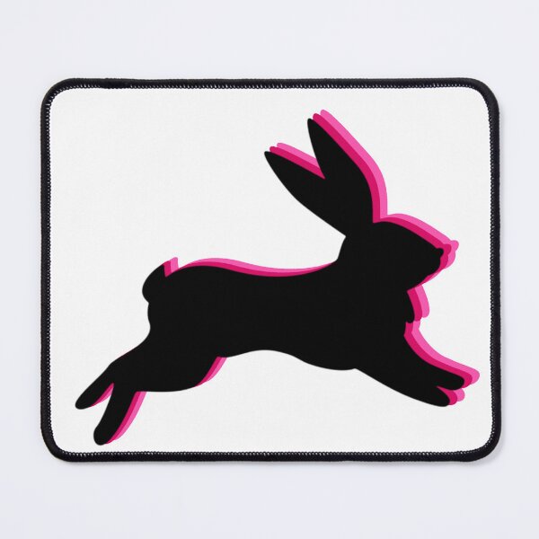 Item preview, Pink bunny 3D symbol, jumping bunny designed and sold by Szkicerka.