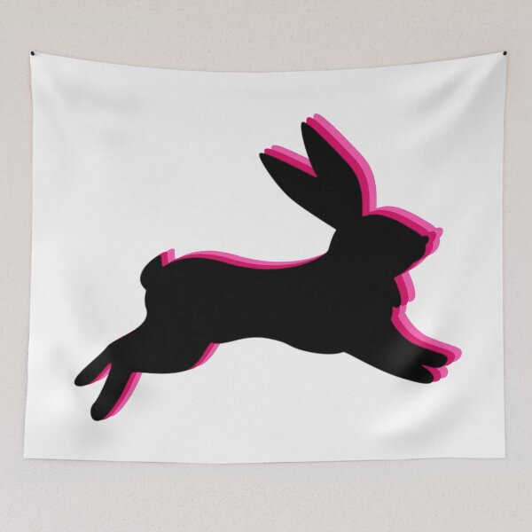 Item preview, Pink bunny 3D symbol, jumping bunny designed and sold by Szkicerka.