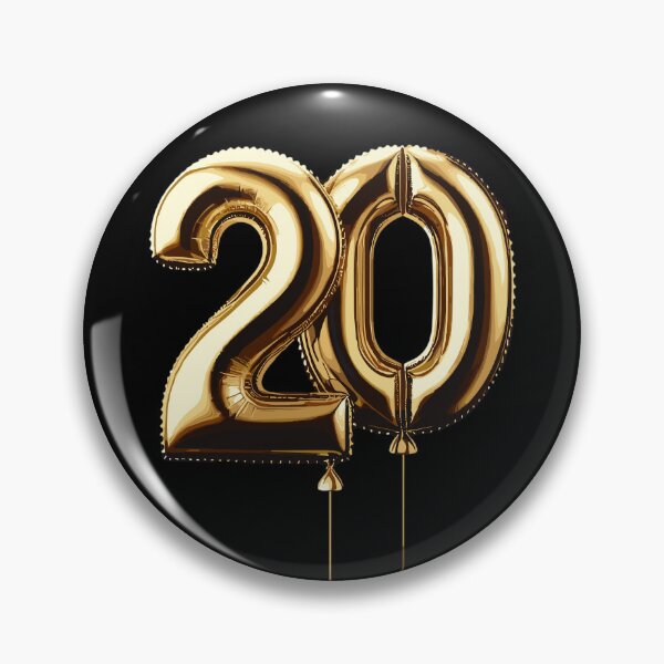 Item preview, 20 Years Gold Balloon Foil Balloon Gift designed and sold by Pineapple-Tree.