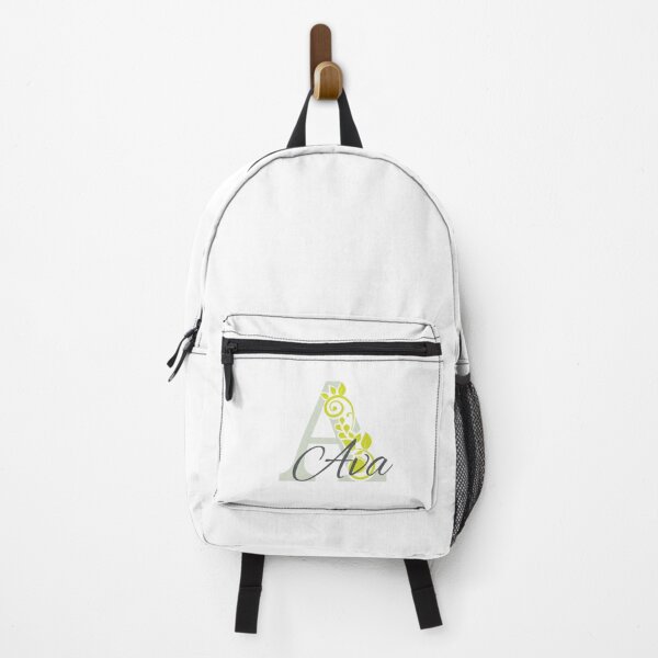 Item preview, Ava – Elegant design with floral letter A – light green – (customizable) designed and sold by sabantha.