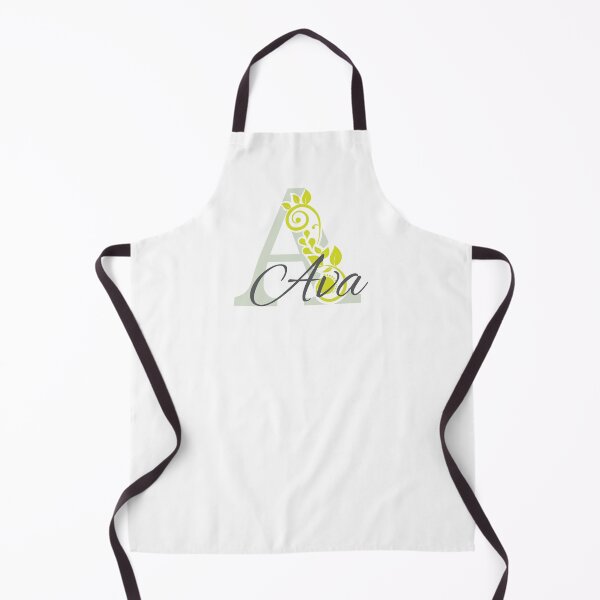 Item preview, Ava – Elegant design with floral letter A – light green – (customizable) designed and sold by sabantha.