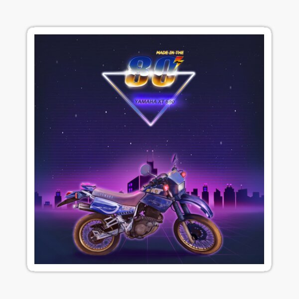 Item preview, Yamaha XT 600 Retro Neon City designed and sold by Xeny-Art.