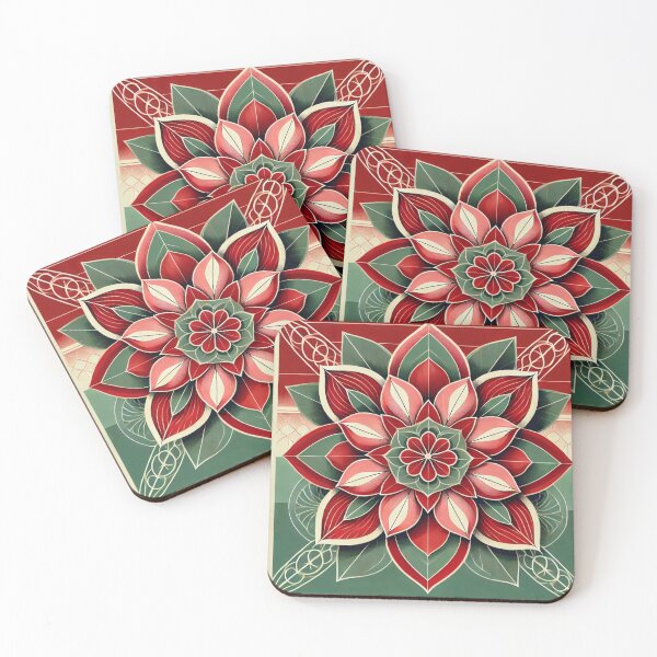 Item preview, Floral composition with symmetrical shapes designed and sold by Sigtrix.