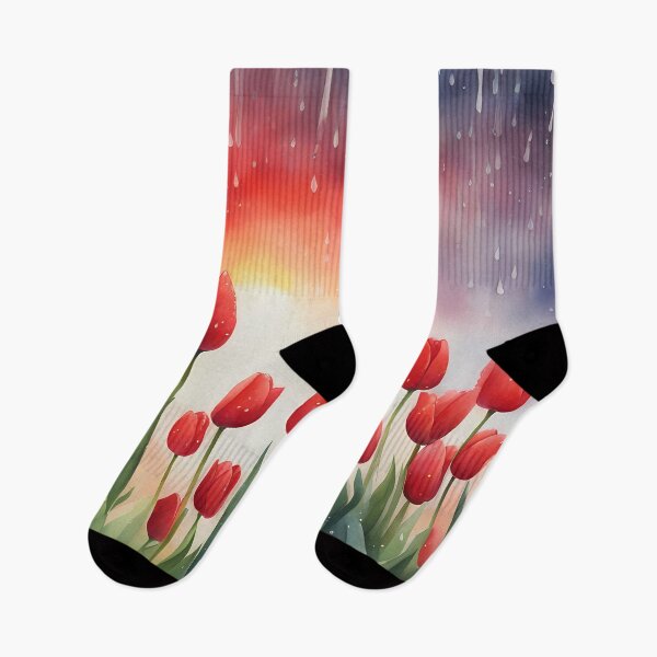 Item preview, Red Tulips in Rain designed and sold by CalmnessbyChoice.