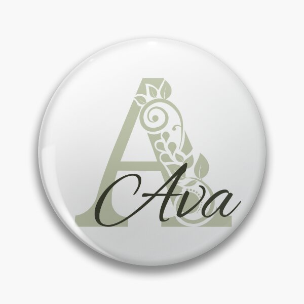 Aperçu de l'œuvre Ava – Design élégant avec lettre florale A – vert forêt – (personnalisable) créée et vendue par sabantha.