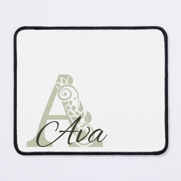 Item preview, Ava – Elegant design with floral letter A – forest green – (customizable) designed and sold by sabantha.