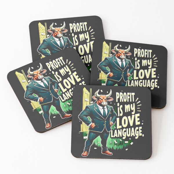 Item preview, Profit is My Love Language Bull Design designed and sold by FoxyJags.