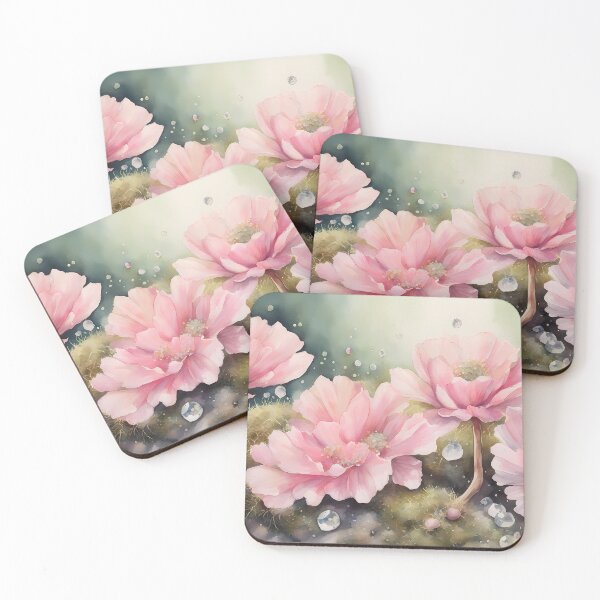Item preview, Pink Fairy Flowers with Waterdrops designed and sold by CalmnessbyChoice.