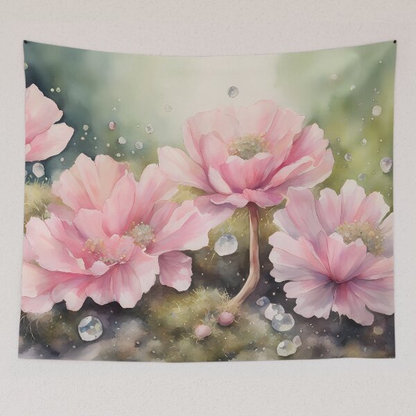 Item preview, Pink Fairy Flowers with Waterdrops designed and sold by CalmnessbyChoice.