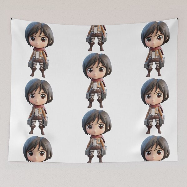 Item preview, Chibi Titan Slayer  Mikasa Ackerman in Survey Corps Gear designed and sold by Innamalinka.