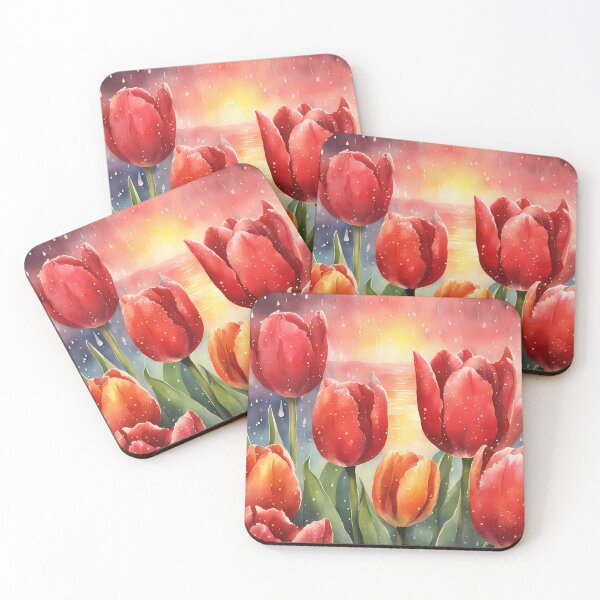 Item preview, Red Sea of Tulips designed and sold by CalmnessbyChoice.
