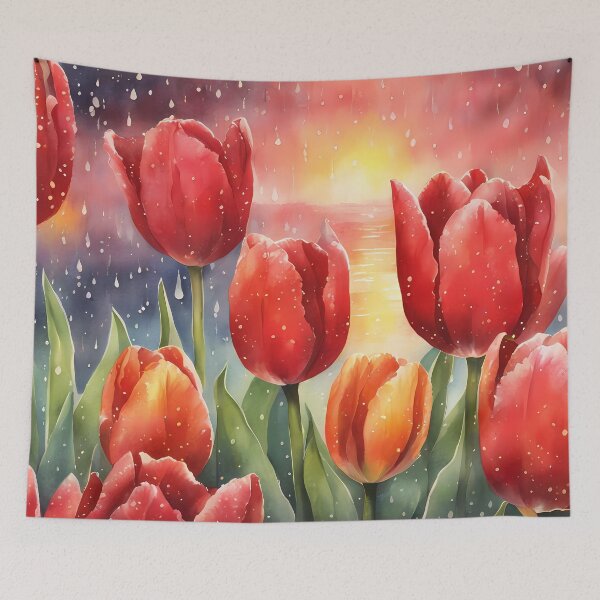 Item preview, Red Sea of Tulips designed and sold by CalmnessbyChoice.