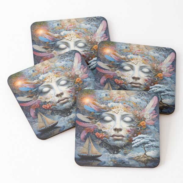 Item preview, Ethereal face surrounded by natural elements designed and sold by Sigtrix.