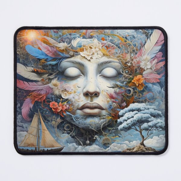 Item preview, Ethereal face surrounded by natural elements designed and sold by Sigtrix.