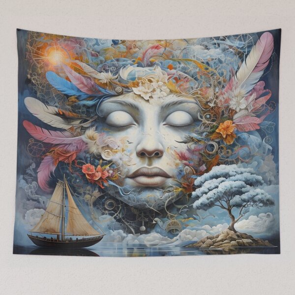 Item preview, Ethereal face surrounded by natural elements designed and sold by Sigtrix.