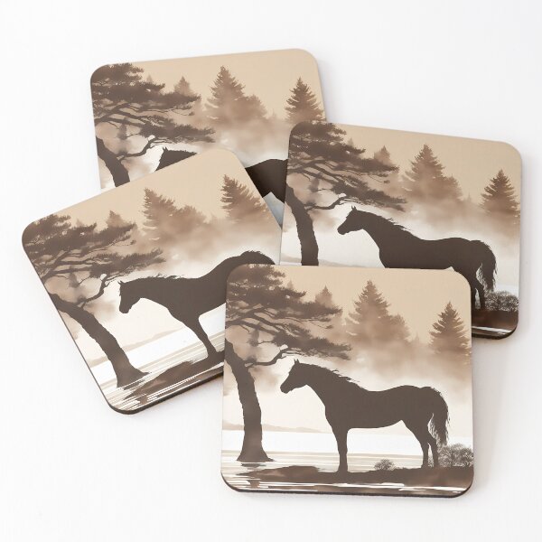 Item preview, Brown Horse by River designed and sold by CalmnessbyChoice.