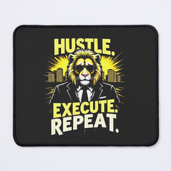 Item preview, Hustle Execute Repeat Lion Design designed and sold by FoxyJags.