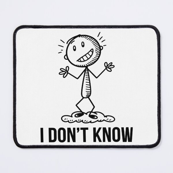 Item preview, Funny Stick Figure "I Don't Know" Doodle designed and sold by Quirky Shirts.