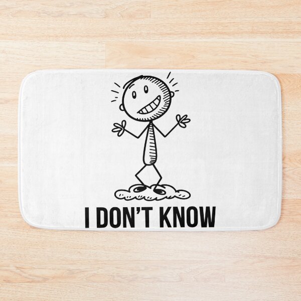 Item preview, Funny Stick Figure "I Don't Know" Doodle designed and sold by Quirky Shirts.