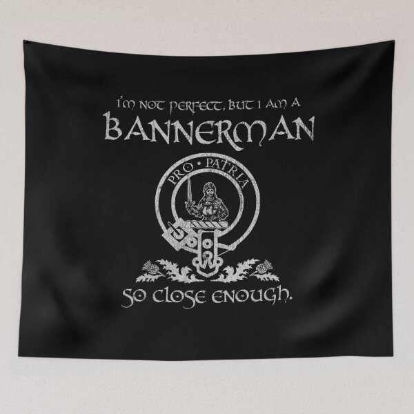 Item preview, Bannerman clan Scottish surname crest badge motto tartan sporran kilt men women designed and sold by Clan1093.