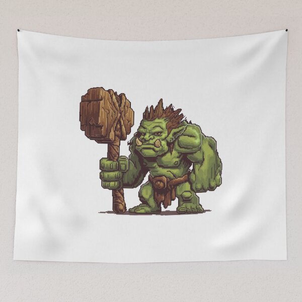 Aperçu de l'œuvre Le troll pixel 8 bits créée et vendue par 8bitdecalworld.