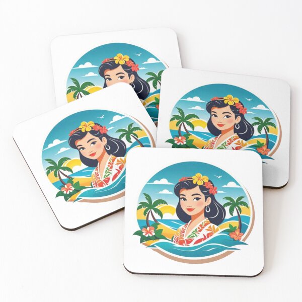 Item preview, Cute girl tropical island designed and sold by Only Good Vibes.
