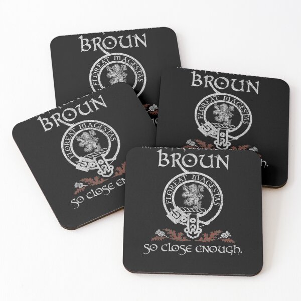 Item preview, Broun of Castledean clan Scottish surname crest badge motto tartan sporran kilt men women designed and sold by Clan1093.