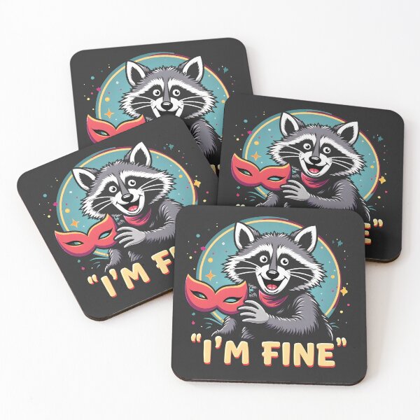 Item preview, I'm Fine Raccoon Design designed and sold by FoxyJags.