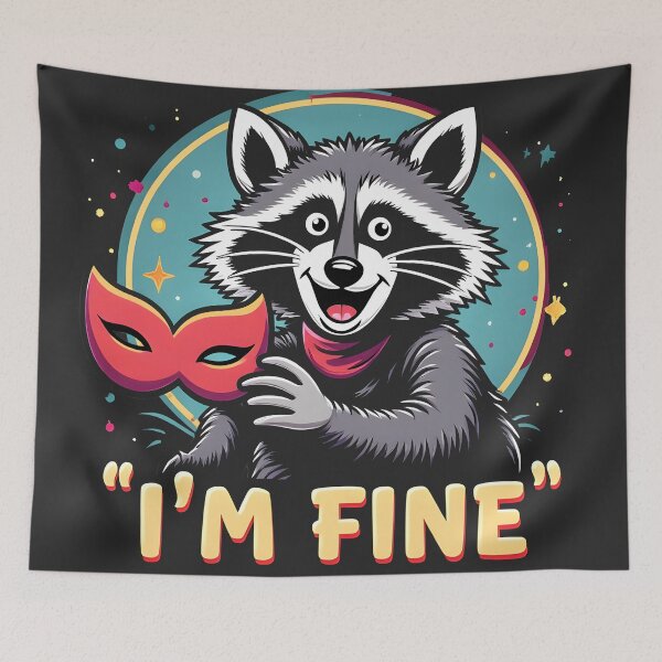 Item preview, I'm Fine Raccoon Design designed and sold by FoxyJags.