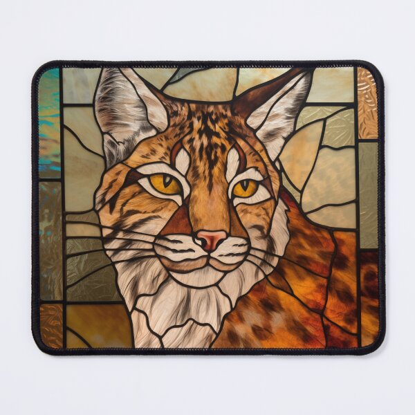 Item preview, Bobcat in Stained Glass designed and sold by RedHandedOD.