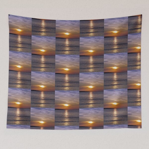Item preview, Dreamy summer sunset in Croatian seacoast in purplish and light orange color tones designed and sold by ALEX PHOTO DREAMS.