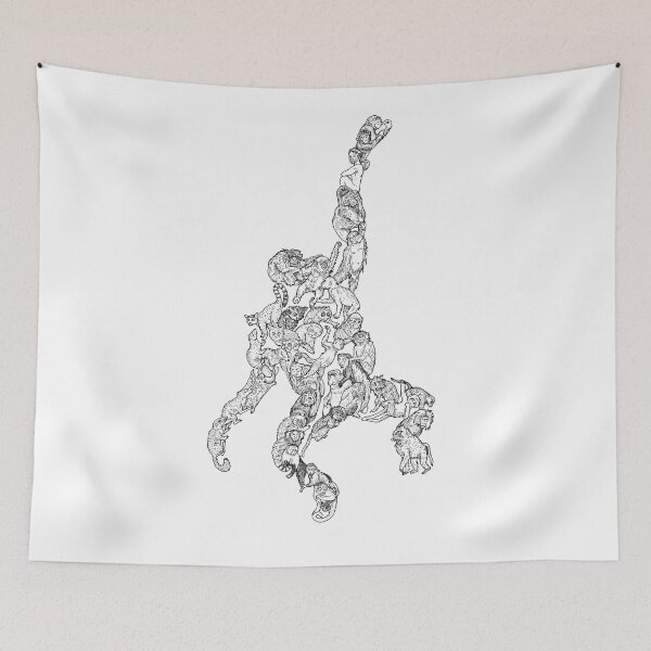 Item preview, Primates - Monkeys, Apes - Black and White - Evolution designed and sold by EvolutionPoster.