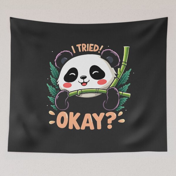 Item preview, I tried okay Cute Panda design designed and sold by FoxyJags.
