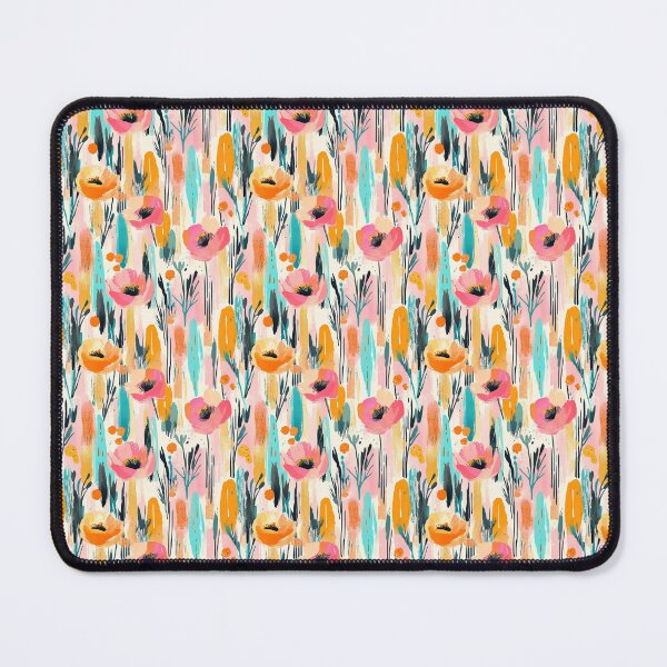 Item preview, abstract neon coloured florals designed and sold by PoppyLaneStudio.