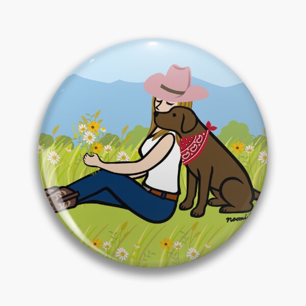 Item preview, Chocolate Labrador Mom in the Meadow designed and sold by HappyLabradors.