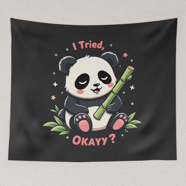 Item preview, I tried okay Panda design designed and sold by FoxyJags.