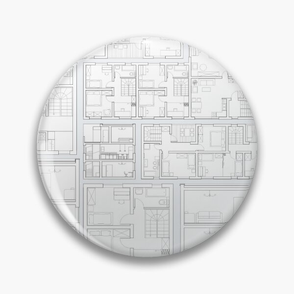 Item preview, Architecture Floor Plans Collage Black White designed and sold by iooeau.